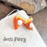 Pumpkin Pie Earrings Sterling Silver Fall Autumn Thanksgiving Jewelry