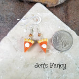 Pumpkin Pie Earrings Sterling Silver Fall Autumn Thanksgiving Jewelry