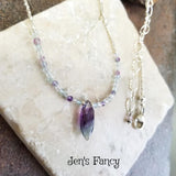 Fluorite Gemstone Necklace Karen Hill Tribe Fine Silver