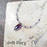 Fluorite Gemstone Necklace Karen Hill Tribe Fine Silver