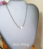 Moonstone Gemstone Heart Necklace Sterling Silver