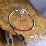Red Coral Bracelet Karen Hill Tribe Pure Silver