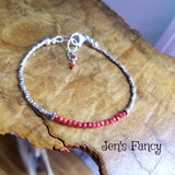 Red Coral Bracelet Karen Hill Tribe Pure Silver