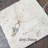 Sand Dollar Seahorse Necklace Sterling Silver