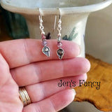 Spinel Gemstone Earrings Bali Sterling Silver