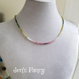 Tourmaline Genuine Gemstone Necklace Bali Sterling Silver