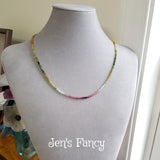 Tourmaline Genuine Gemstone Necklace Bali Sterling Silver