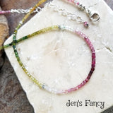 Tourmaline Genuine Gemstone Necklace Bali Sterling Silver