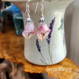 Calla Lily Floral Earrings with Ametrine & Moonstone Natural Gemstones