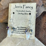 Moonstone Gemstone Cluster Earrings Sterling Silver with Amethyst, Iolite, Opal & Pearls