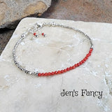 Red Coral Bracelet Karen Hill Tribe Pure Silver & Sterling Silver