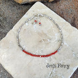 Red Coral Bracelet Karen Hill Tribe Pure Silver & Sterling Silver