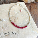 Red Ruby Bracelet Karen Hill Tribe Pure Silver