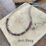 Tourmaline & Labradorite Necklace - Sterling Silver Natural Gemstone Jewelry