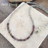 Tourmaline & Labradorite Necklace - Sterling Silver Natural Gemstone Jewelry