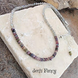 Tourmaline & Labradorite Necklace - Sterling Silver Natural Gemstone Jewelry
