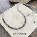 Tourmaline & Labradorite Necklace - Sterling Silver Natural Gemstone Jewelry