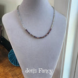 Tourmaline & Labradorite Necklace - Sterling Silver Natural Gemstone Jewelry