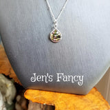 Tourmaline Necklace Sterling Silver Wire Wrapped Infinity Pendant