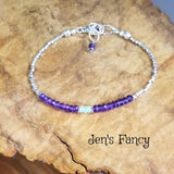 Amethyst & Opal Gemstone Karen Hill Tribe Fine Silver Bracelet
