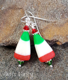 Christmas Candy Earrings Sterling Silver, Unique Handcrafted Christmas Jewelry
