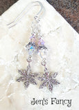 Snowflake Earrings Sterling Silver Christmas Holiday Gift for Her