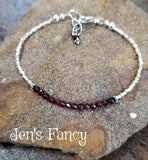 Garnet Layering Bracelet Karen Hill Tribe Fine Silver