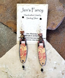 Geisha Girl Enameled Earrings Sterling Silver