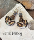Fairy Butterfly Earrings Porcelain Sterling Silver