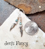 Apatite & Pearl Wing Earrings Sterling Silver