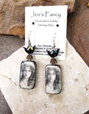 Lady Ghost Halloween Gothic Earrings Porcelain & Sterling Silver