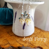 Rosebud Floral Earrings Sterling Silver & Vermeil, Jen's Fancy, Gift for Her, Unique Handcrafted Jewelry, Wedding Bridal Earrings Jewelry
