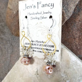 Skull Pearl Cluster Earrings Sterling Silver & Gold Vermeil