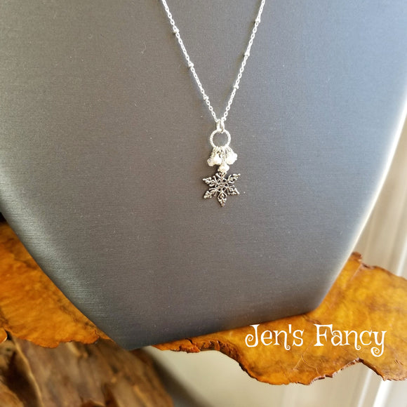 Snowflake Pendant Necklace - 925 Sterling Silver - FashionJunkie4Life