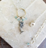Mermaid Beach Necklace Sterling Silver Apatite & Pearl