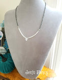 Moonstone Leaf Gemstone Necklace Karen Hill Tribe Fine Silver